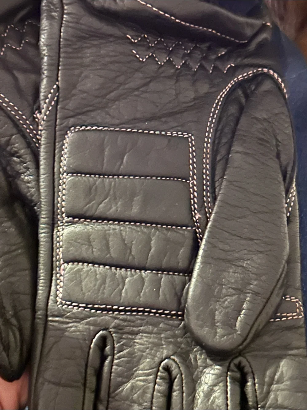 🌸 Harley Davidson Pink Stitch Leather Motorcycle Gloves 🏍️